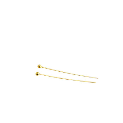 Пины с шариком (цвет золотой, длина 25 мм) 10 шт. в уп.